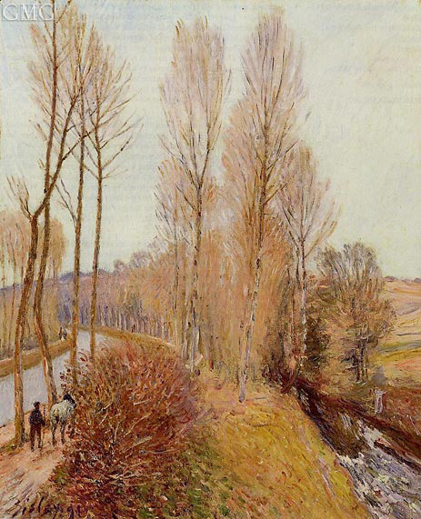 Path along the Loing Canal, 1891 | Alfred Sisley | Painting Reproduction