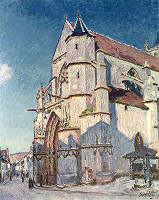 Die Kirche in Moret, 1894 | Alfred Sisley | Gemälde Reproduktion