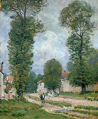 The Road to Versailles, 1875 | Alfred Sisley | Gemälde Reproduktion