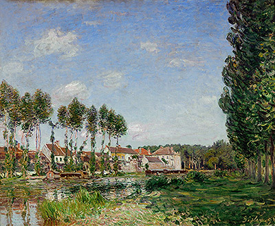 Moret, Banks of the Loing, 1892 | Alfred Sisley | Painting Reproduction