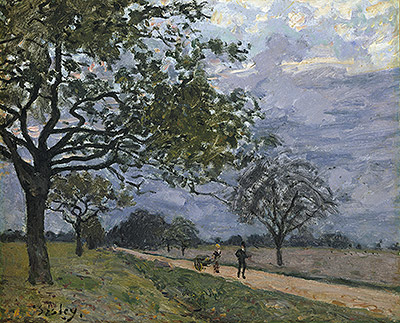 Die Straße von Versailles nach Louveciennes, c.1879 von Alfred Sisley | Gemälde-Reproduktion