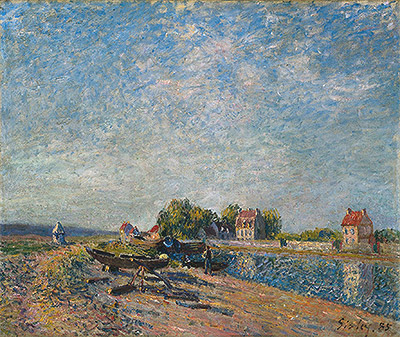 Saint-Mammès, Canal du Loing, 1885 von Alfred Sisley | Gemälde-Reproduktion