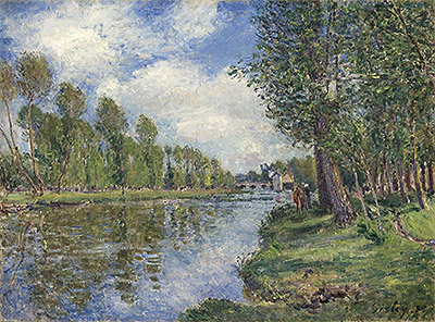 Ufer des Loing-Flusses, 1885 von Alfred Sisley | Gemälde-Reproduktion