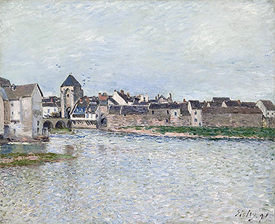 Brücke bei Moret-sur-Loing, 1891 von Alfred Sisley | Gemälde-Reproduktion