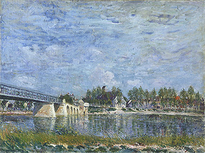 Die Brücke bei Saint-Mammes, 1881 von Alfred Sisley | Gemälde-Reproduktion