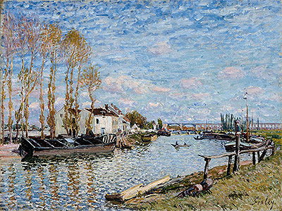 Der Loing bei Saint-Mammès, 1882 von Alfred Sisley | Gemälde-Reproduktion