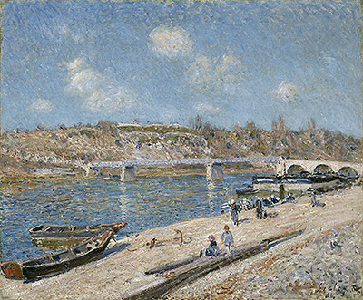 Der Strand bei Saint-Mammès, 1884 von Alfred Sisley | Gemälde-Reproduktion