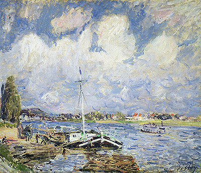 Boote auf der Seine, c.1877 | Alfred Sisley