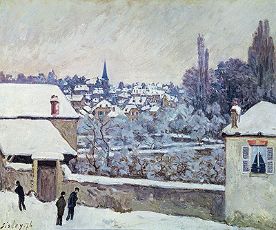 Winter in Louveciennes, 1876 | Alfred Sisley | Gemälde Reproduktion