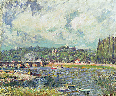 The Bridge at Sevres, c.1877 | Alfred Sisley | Painting Reproduction