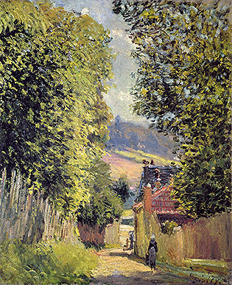 A Road in Louveciennes, 1883 | Alfred Sisley | Gemälde Reproduktion