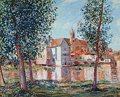 The Loing at Moret, September Morning, 1888 | Alfred Sisley | Painting Reproduction