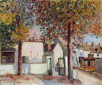 Moret-sur-Loing (Rue de Fosses), 1892 | Alfred Sisley | Gemälde Reproduktion