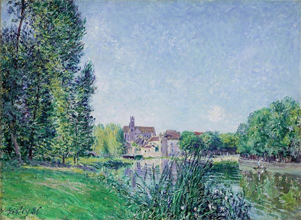 The Loing and the Church at Moret, c.1886/88 | Alfred Sisley | Painting Reproduction