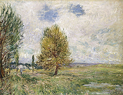 The Plain at Veneux-Nadon, 1881 | Alfred Sisley | Gemälde Reproduktion