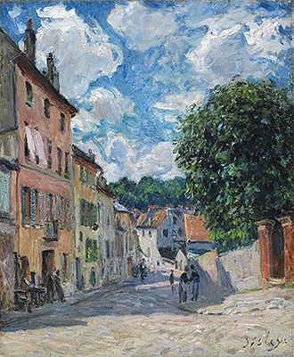 A Street in Port-Marly, 1876 | Alfred Sisley | Painting Reproduction