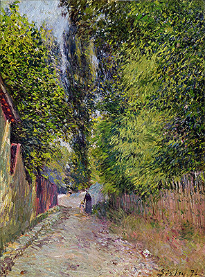 Landscape near Louveciennes, 1876 | Alfred Sisley | Gemälde Reproduktion