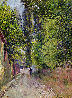 Landschaft bei Louveciennes | Alfred Sisley | Gemälde Reproduktion