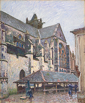 The Church at Moret in the Rain, 1894 | Alfred Sisley | Painting Reproduction