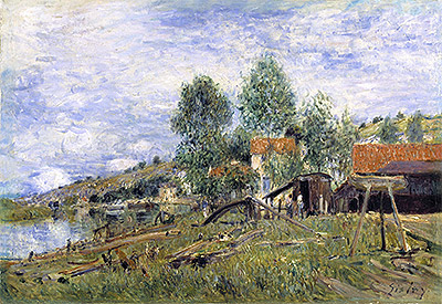 Boatyard at Saint-Mammes, 1886 | Alfred Sisley | Painting Reproduction