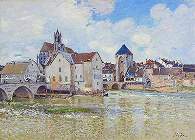 The Bridge at Moret, 1888 | Alfred Sisley | Gemälde Reproduktion