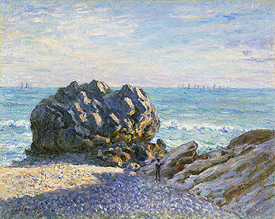 Storr Rock, Lady's Cove, Evening, 1897 | Alfred Sisley | Gemälde Reproduktion