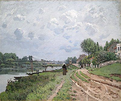 The Bridge at Villeneuve-La-Garenne, 1872 | Alfred Sisley | Painting Reproduction