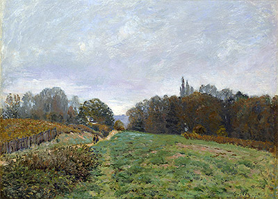 Landscape at Louveciennes, 1873 | Alfred Sisley | Painting Reproduction