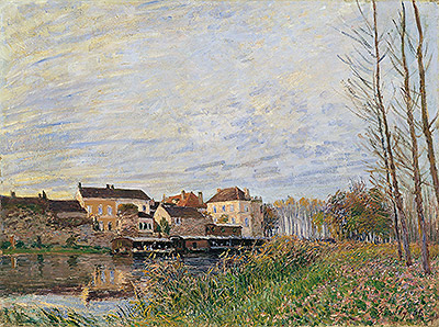 Evening in Moret, End of October, 1888 | Alfred Sisley | Painting Reproduction