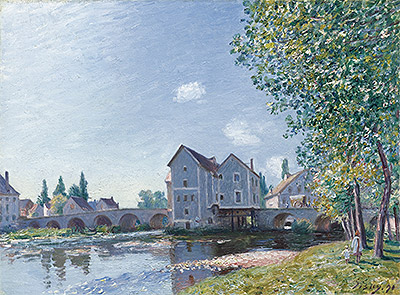The Bridge at Moret - Morning Effect, 1891 | Alfred Sisley | Painting Reproduction