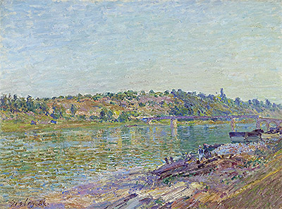 The slopes of the Celle-Sous-Moret, seen from St. Mammes, 1884 | Alfred Sisley | Painting Reproduction