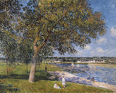 Walnut in a Meadow Thomery, 1880 | Alfred Sisley | Painting Reproduction