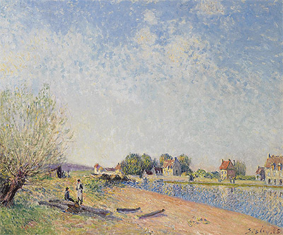 The Canal of Loing at Saint-Mammes, 1885 | Alfred Sisley | Gemälde Reproduktion