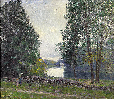 Banks of the Loing, 1896 | Alfred Sisley | Painting Reproduction