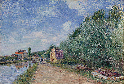Loing Canal - Towpath, 1882 | Alfred Sisley | Painting Reproduction