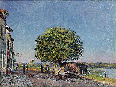 The Chestnut in St. Mammès, 1880 | Alfred Sisley | Gemälde Reproduktion