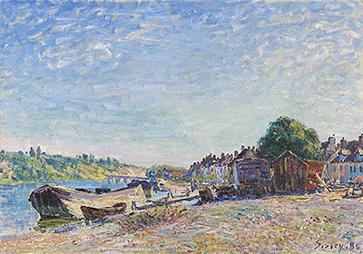Die Ufer des Loing bei Saint-Mammès | Alfred Sisley | Gemälde Reproduktion