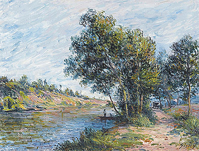 Weg nach Veneux, die Hänge der Celle | Alfred Sisley | Gemälde Reproduktion