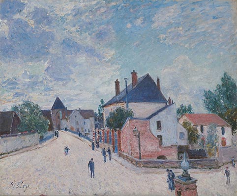 Street in Moret, c.1890 | Alfred Sisley | Painting Reproduction