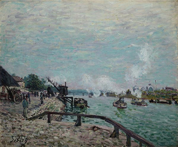 Seine at Grenelle, 1878 | Alfred Sisley | Painting Reproduction