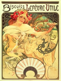 Biscuits Lefèvre-Utile: Poster Calendar for 1897 | Alphonse Mucha | Painting Reproduction