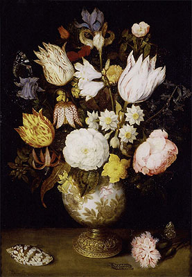 A Vase of Flowers, c.1609 | Ambrosius Bosschaert | Painting Reproduction