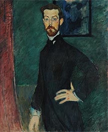 Portrait of Dr. Paul Alexandre, 1909 by Modigliani | Painting Reproduction
