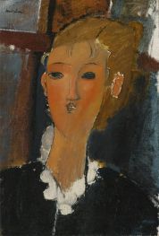 Junge Frau mit Halskrause | Modigliani | Gemälde Reproduktion