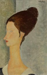 Portrait of Jeanne Hébuterne, c.1918 by Modigliani | Painting Reproduction