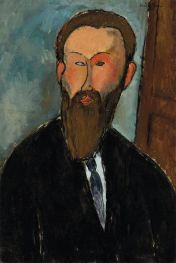 Portrait of Photographer Dilewski, 1916 by Modigliani | Painting Reproduction