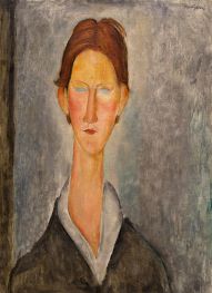 Porträt eines Studenten, c.1918/19 von Modigliani | Gemälde-Reproduktion