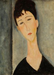Female Figure, undated by Modigliani | Painting Reproduction