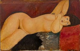 Liegender Akt, c.1917/18 von Modigliani | Gemälde-Reproduktion