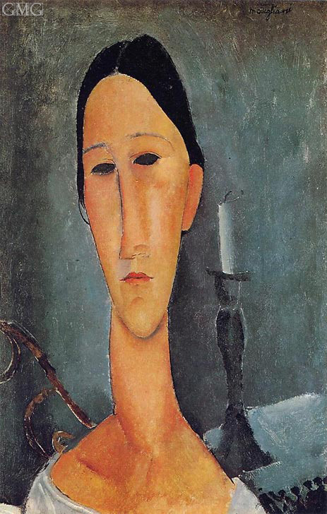 Portrait of Anna Zborowska, 1919 by Modigliani | Painting Reproduction